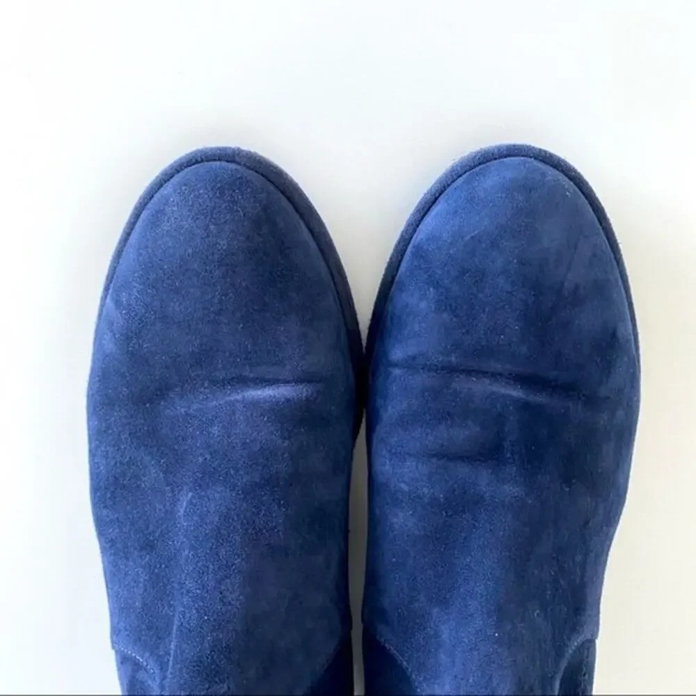 Stuart Weitzman Lowland Over-The-Knee Suede Boots in Navy Size 5